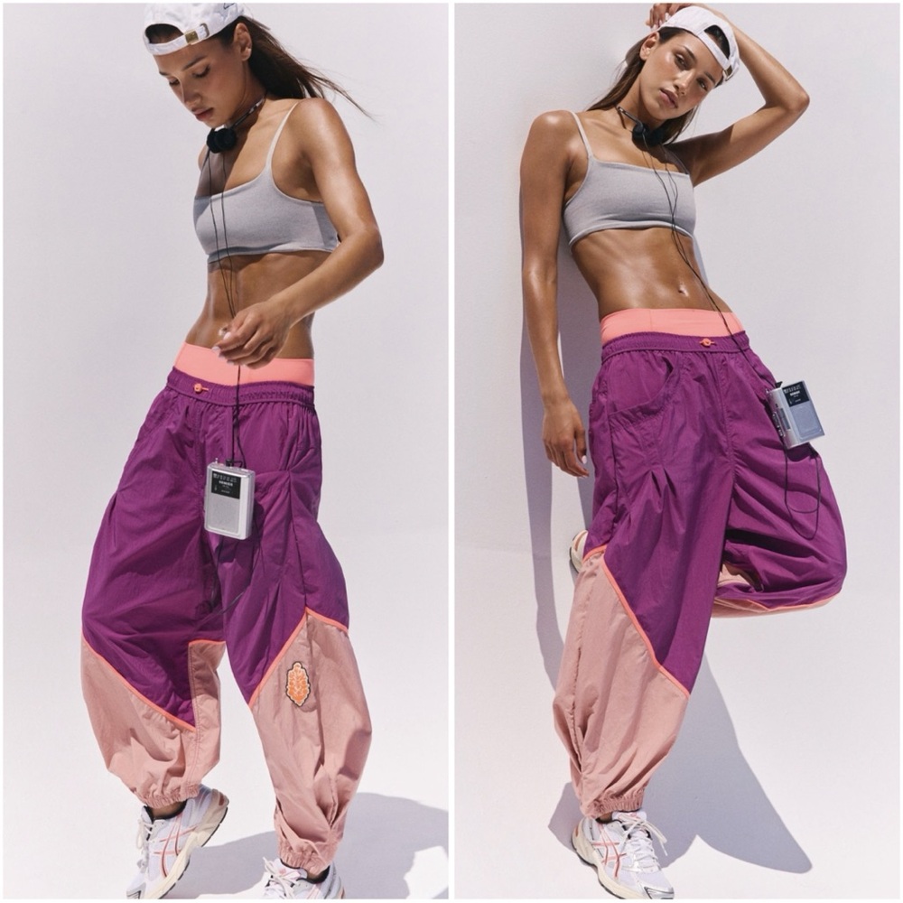 NWT Free People x FP Movement Freeflow Pants in Deep Mulberry